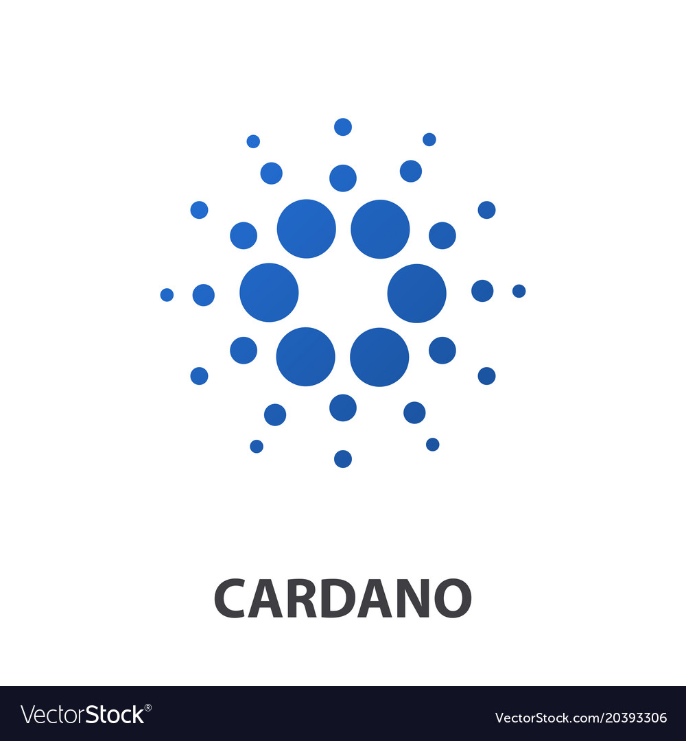 Cardano crypto currency coin icon Royalty Free Vector Image