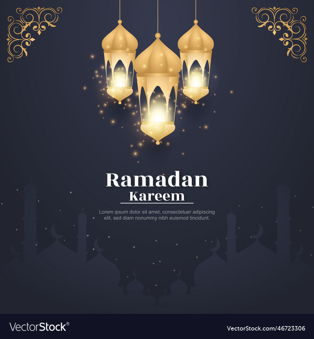 Eid mubarak with luxury design Royalty Free Vector Image