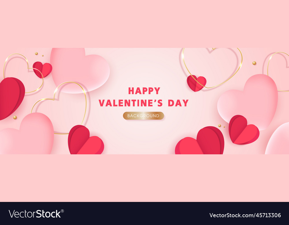 Happy valentines day poster or banner template