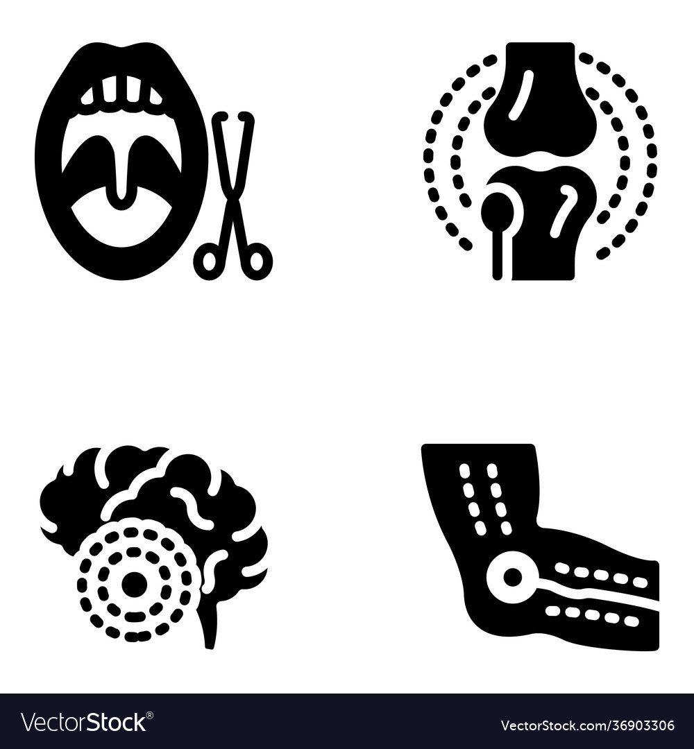 Pack medical operations solid icons