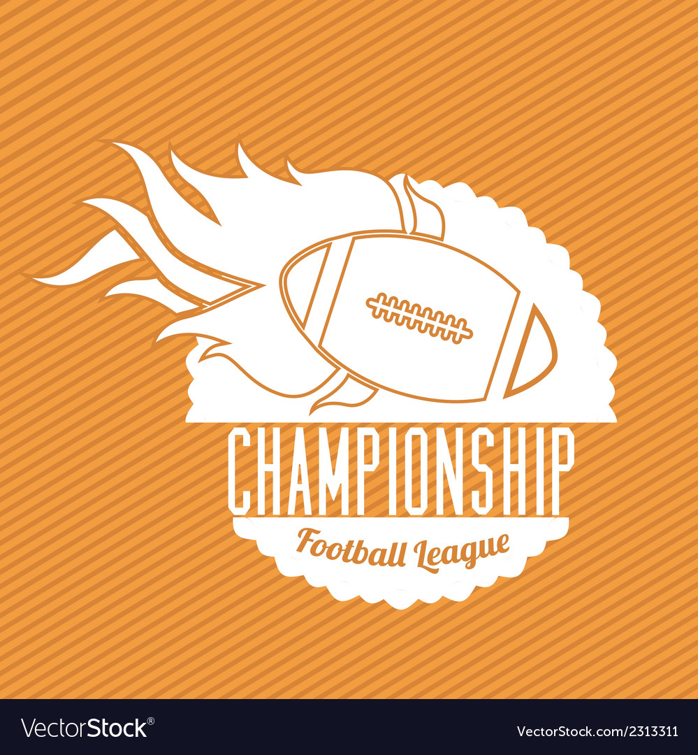 American football design over orange background