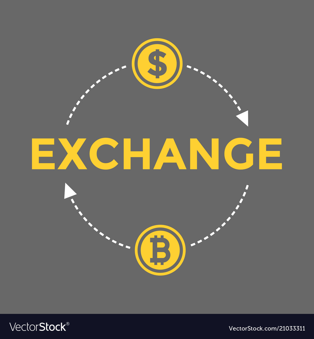 Bitcoin To Dollar Exchange Icon Royalty Free Vector Image Icon Royalty Free Vector Image