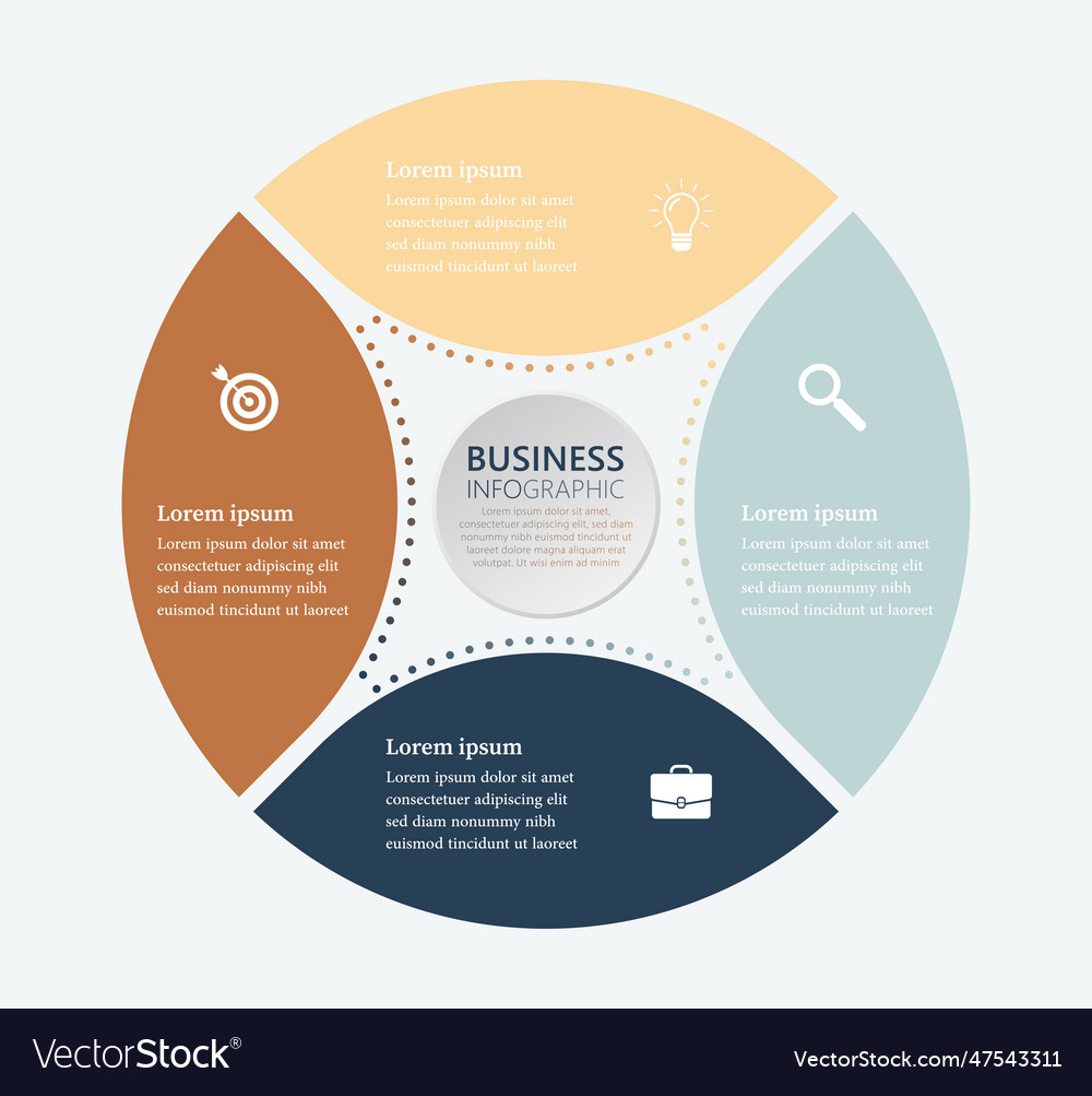 Business infographic template with icons