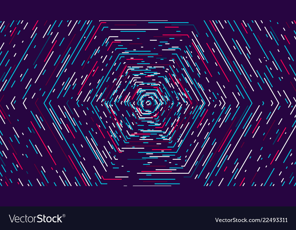 Farbe hexagonal Cyber Tunnel technologische