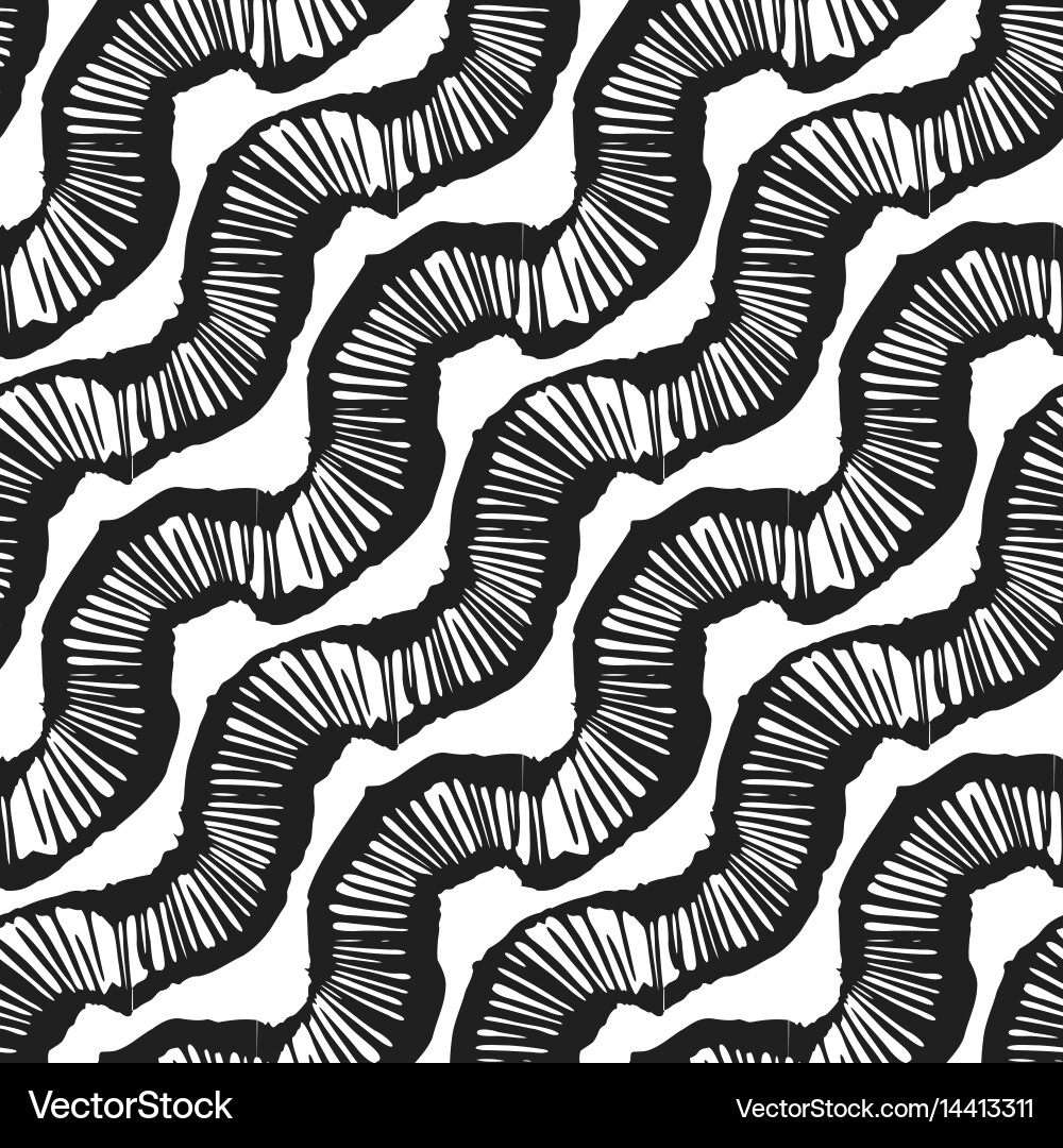 Decorative hand drawn seamless pattern Royalty Free Vector