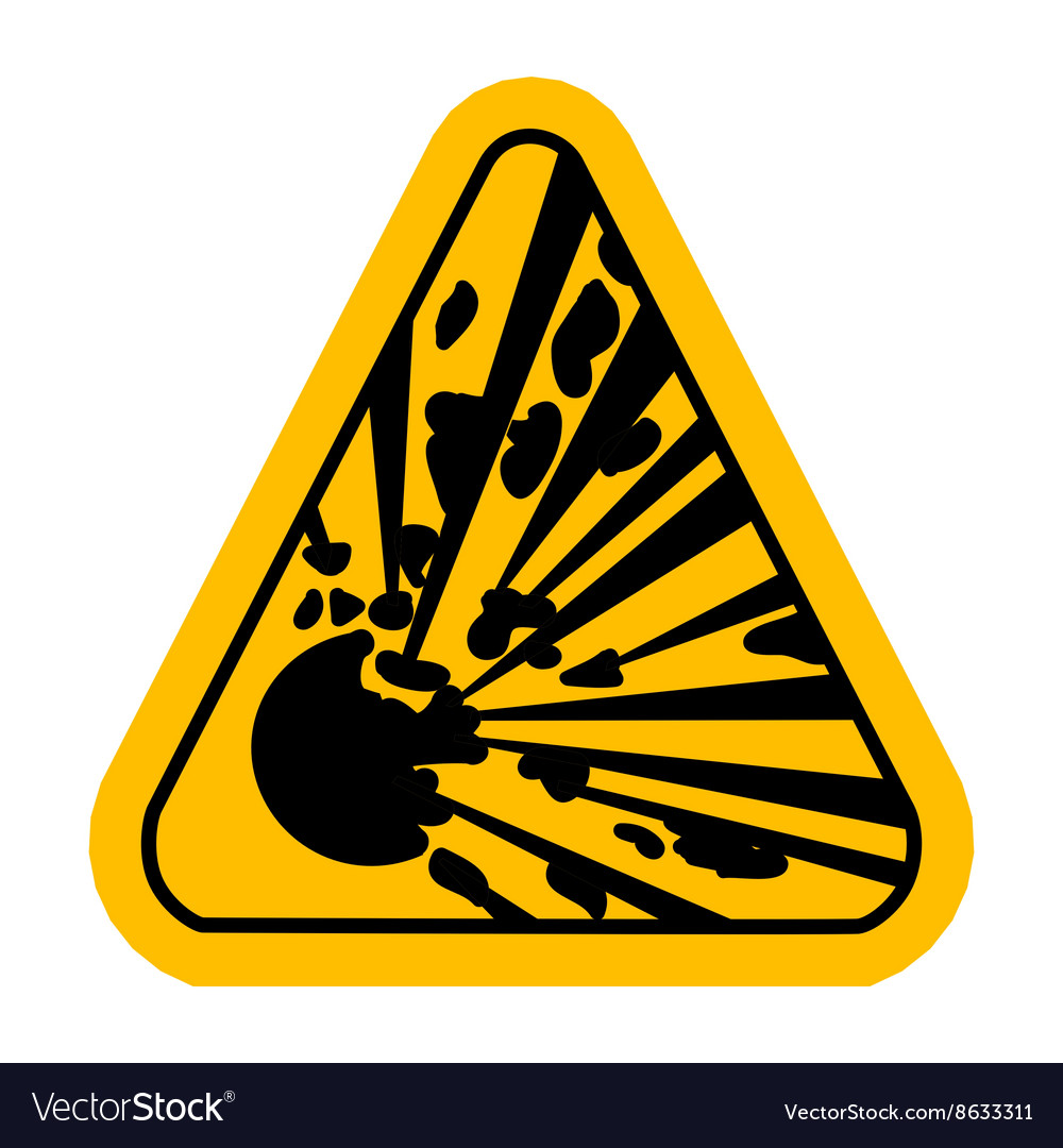 Explosive Hazard Sign Royalty Free Vector Image