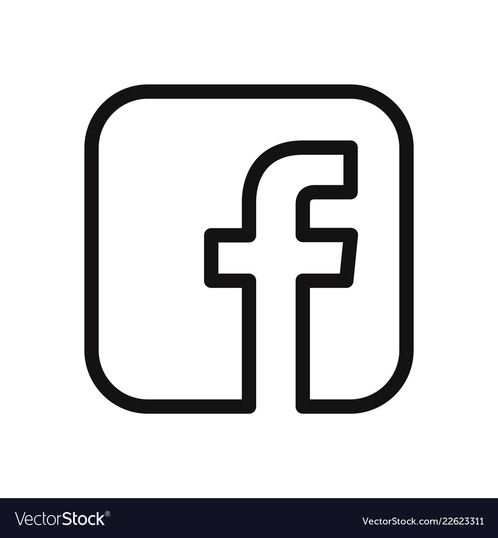 F Letter Icon Facebook Logo Royalty Free Vector Image