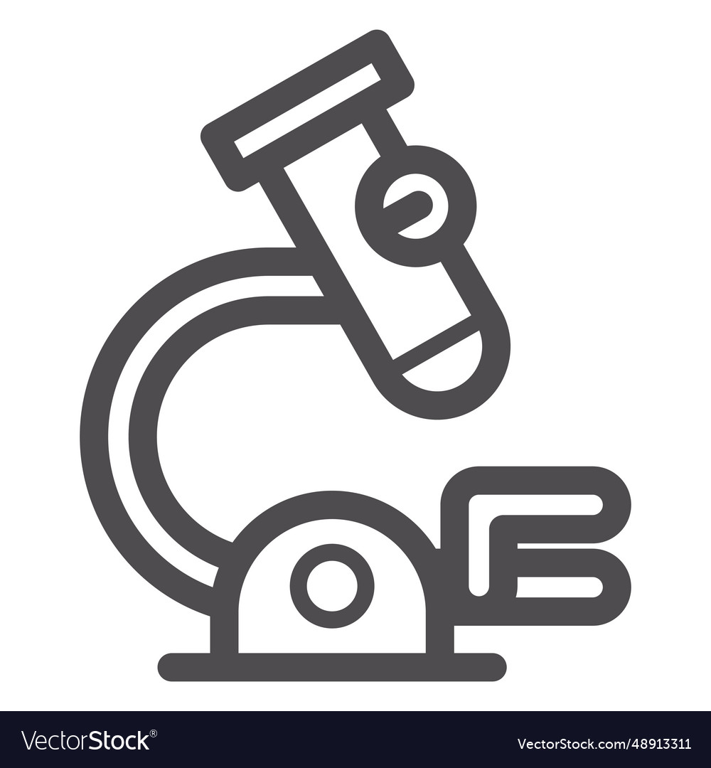 Medical microscope stroke icon