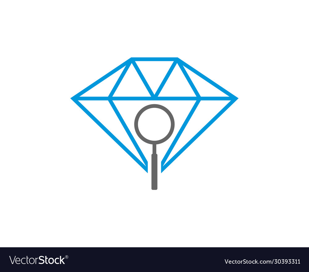 Search diamond logo design template creative