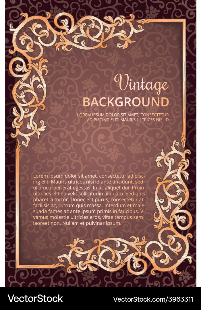 Vintage frame Royalty Free Vector Image - VectorStock