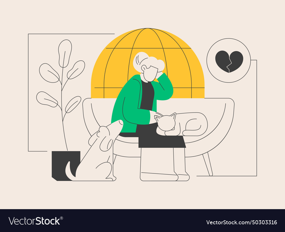 Social isolation abstract concept Royalty Free Vector Image