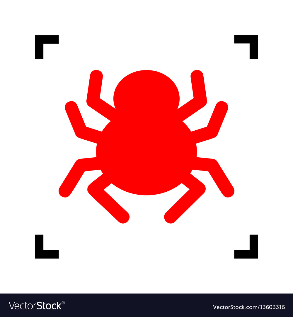 Spider sign red icon inside