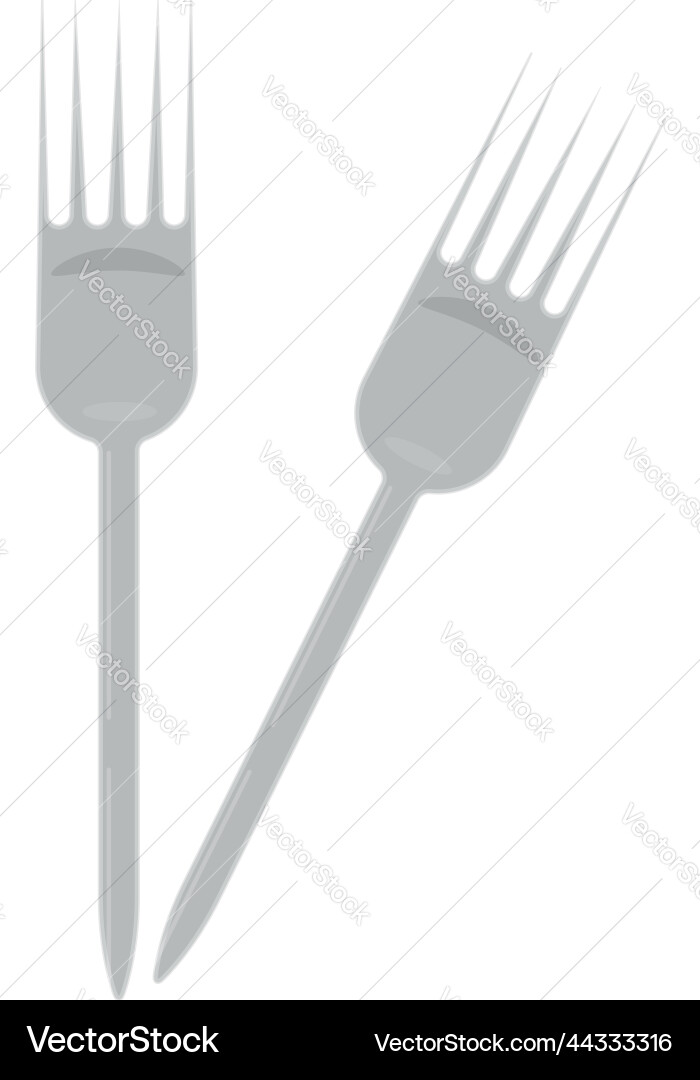 Two plastic forks on a white background Royalty Free Vector