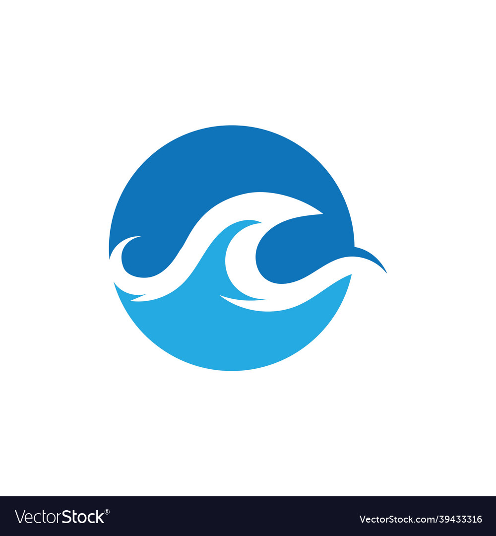 Water wave logo icon image Royalty Free Vector Image