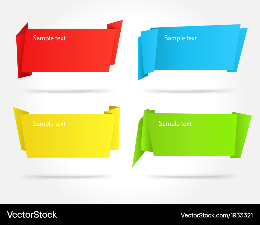 Abstract origami speech bubble Royalty Free Vector Image