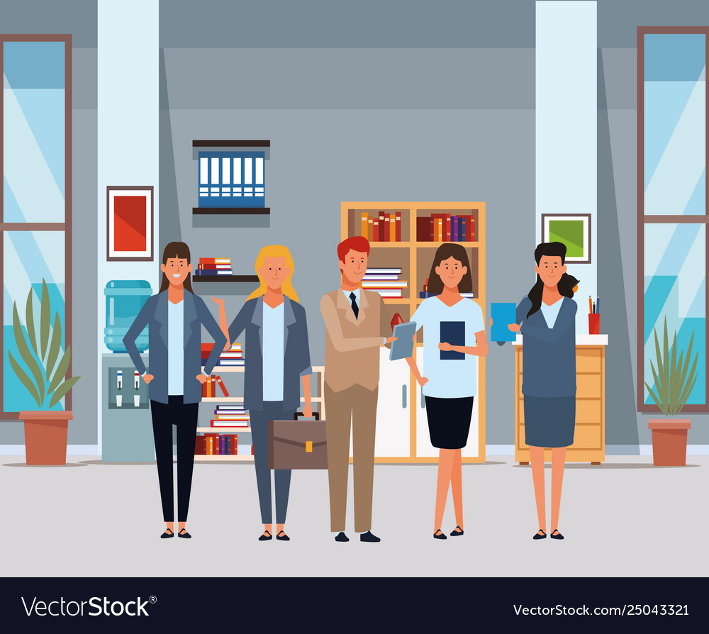 Business people avatar cartoon characters Vector Image