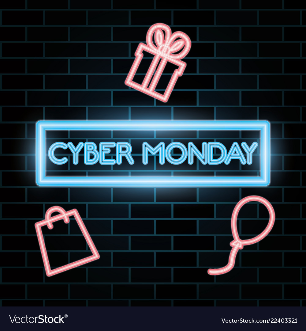 Cyber monday shop Royalty Free Vector Image - VectorStock