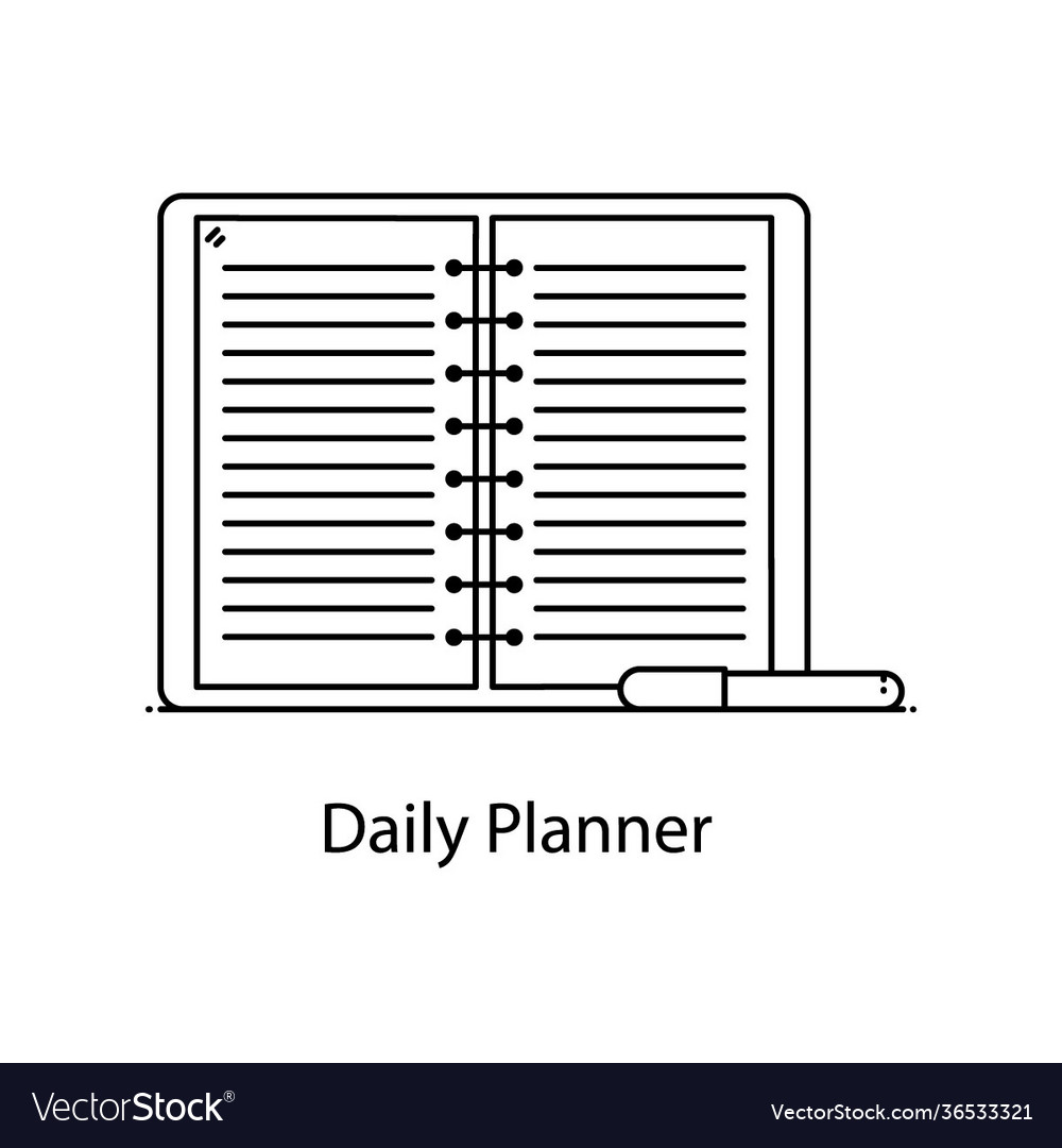 Daily planner Royalty Free Vector Image - VectorStock