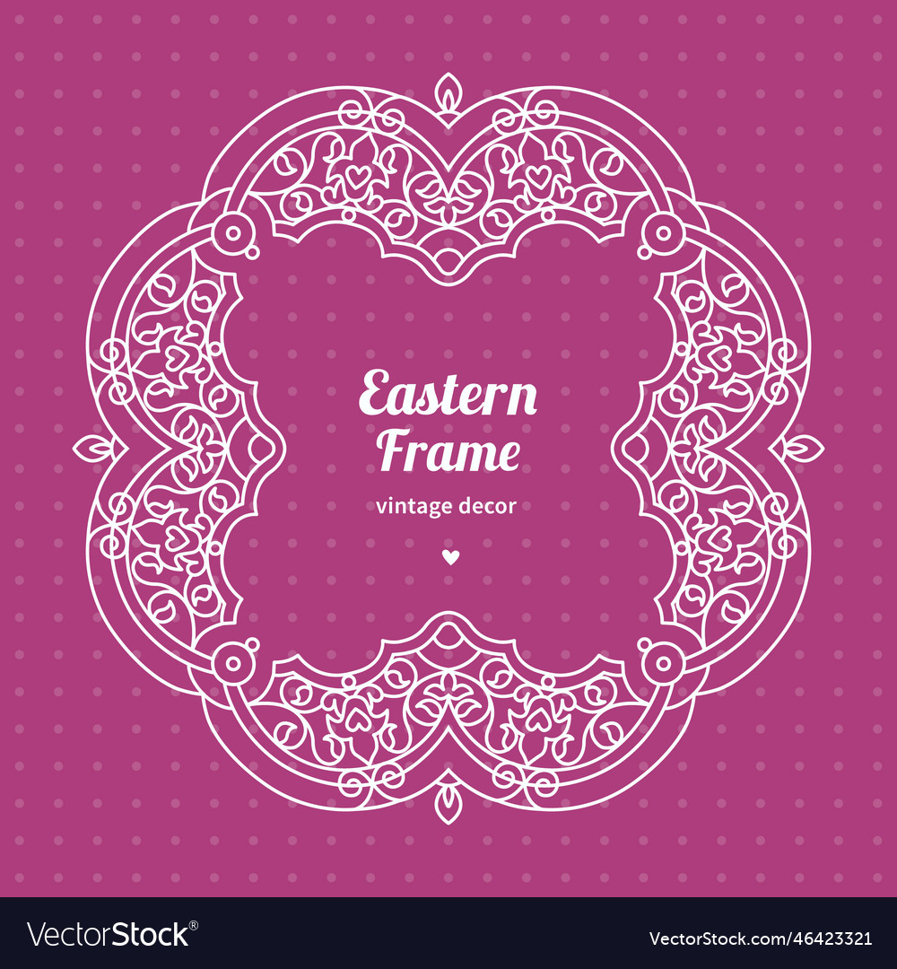 Filigree frame in eastern style