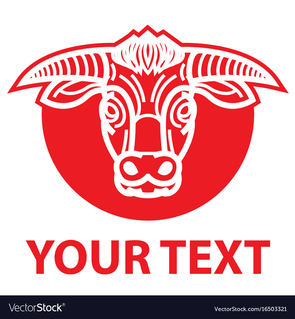 Logo template with bull head