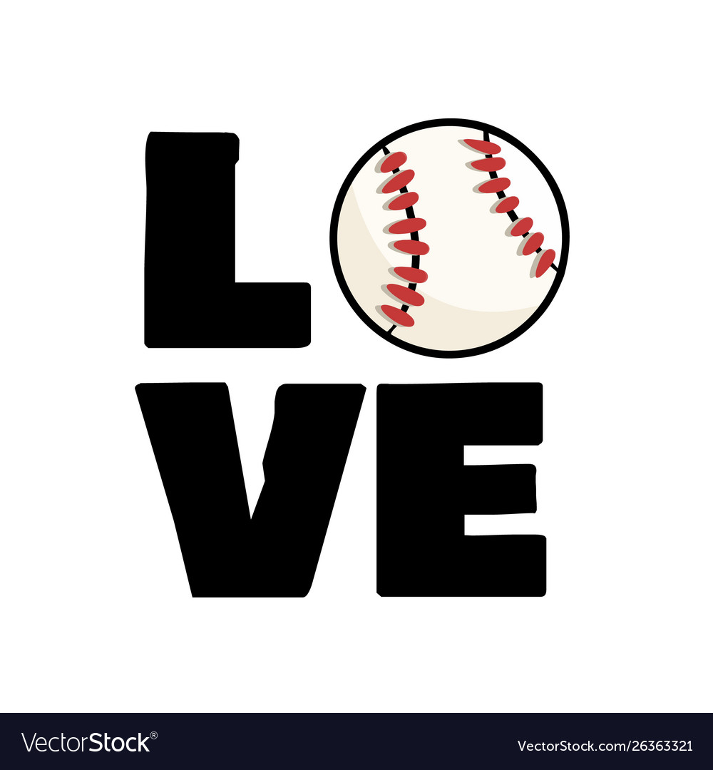 Love baseball sport design ball