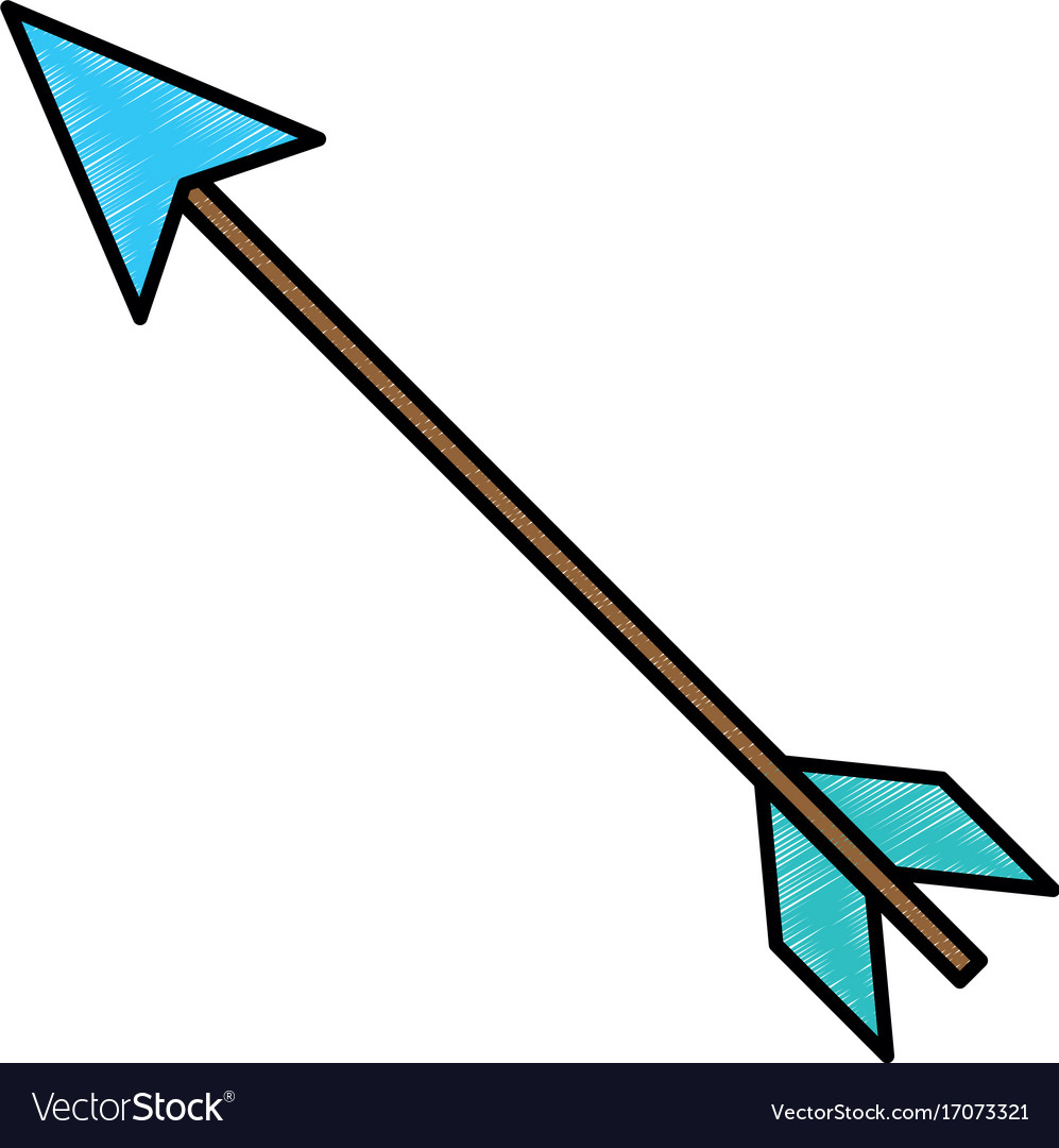 Romantic bow arrow Royalty Free Vector Image - VectorStock