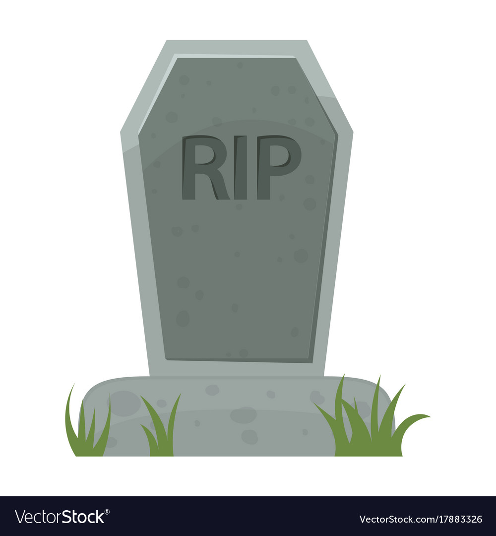 Grave rip icon cartoon style Royalty Free Vector Image