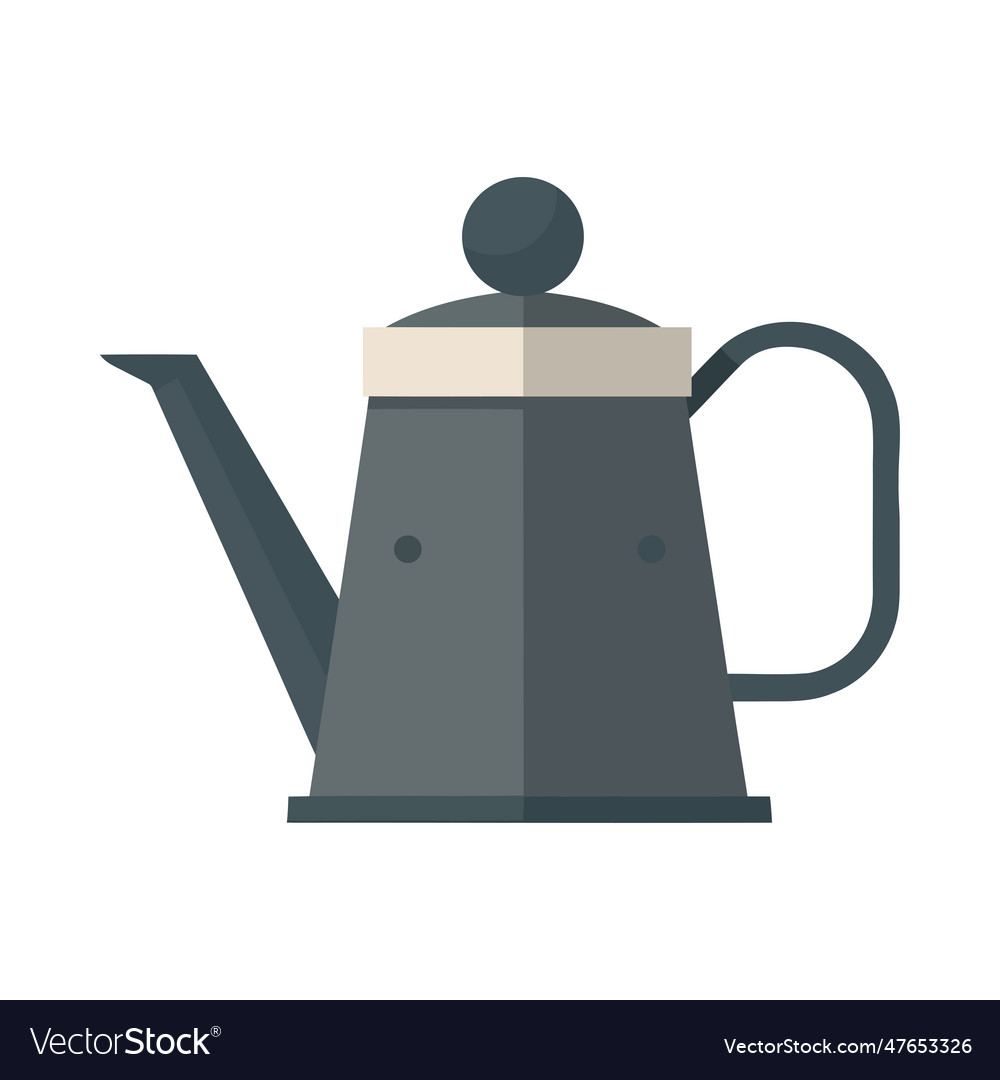 Hot tea poured from shiny teapot handle Royalty Free Vector