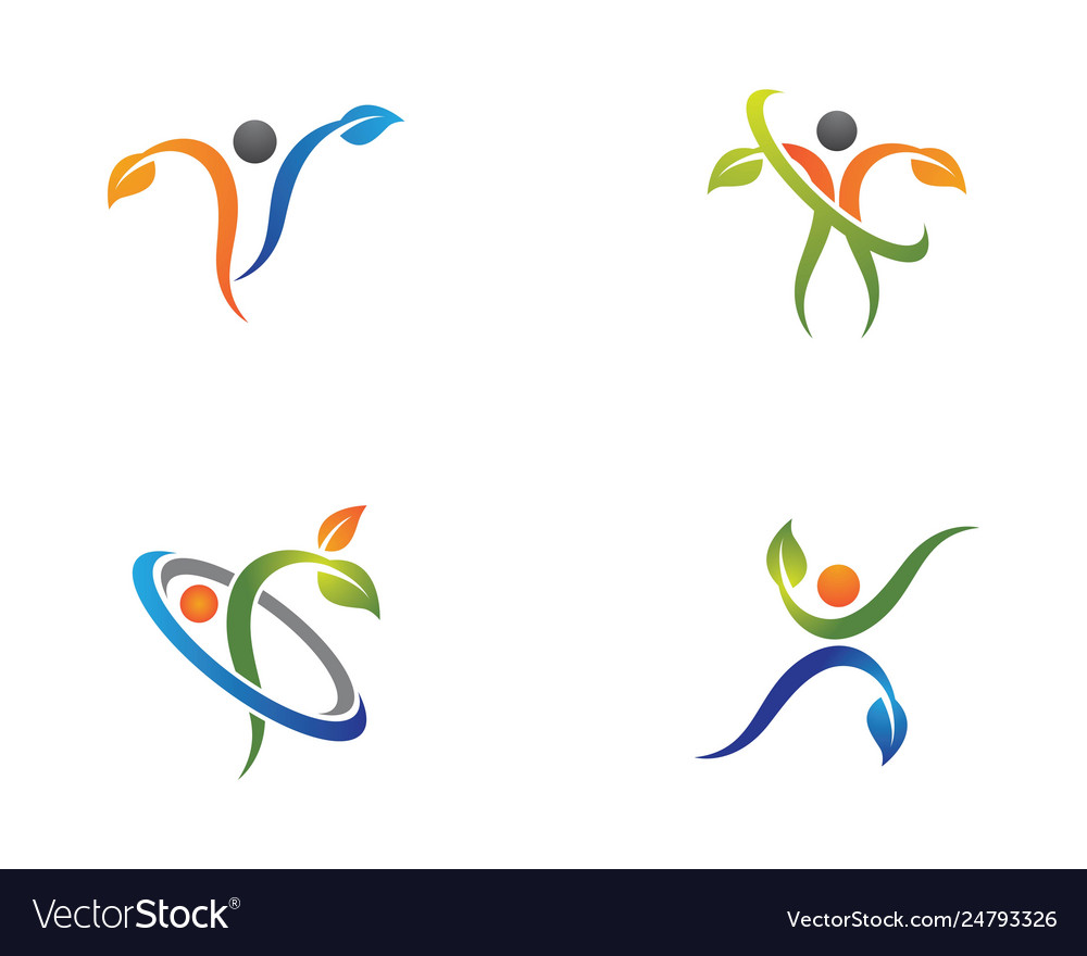 Human success logo icon Royalty Free Vector Image