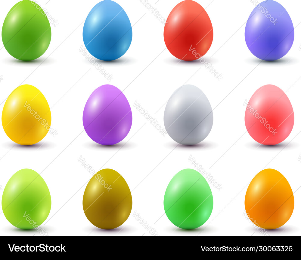 Set colored easter eggs Royalty Free Vector Image
