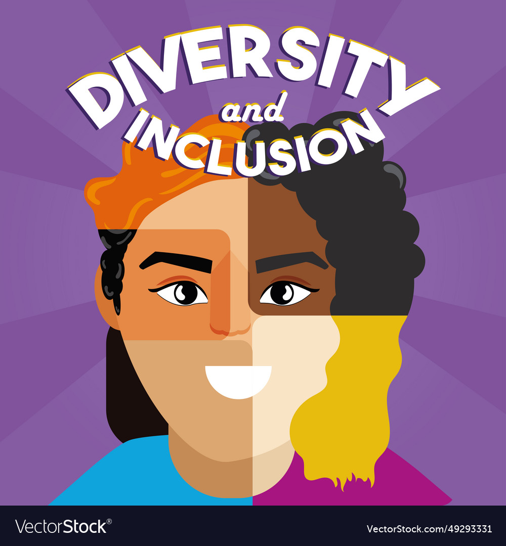 Diversity and inclusion background Royalty Free Vector Image