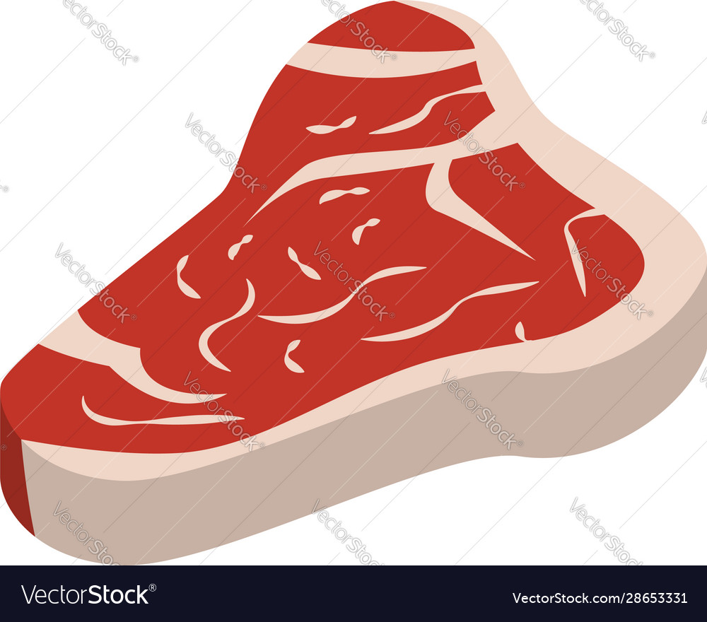 Food steak icon isometric style Royalty Free Vector Image