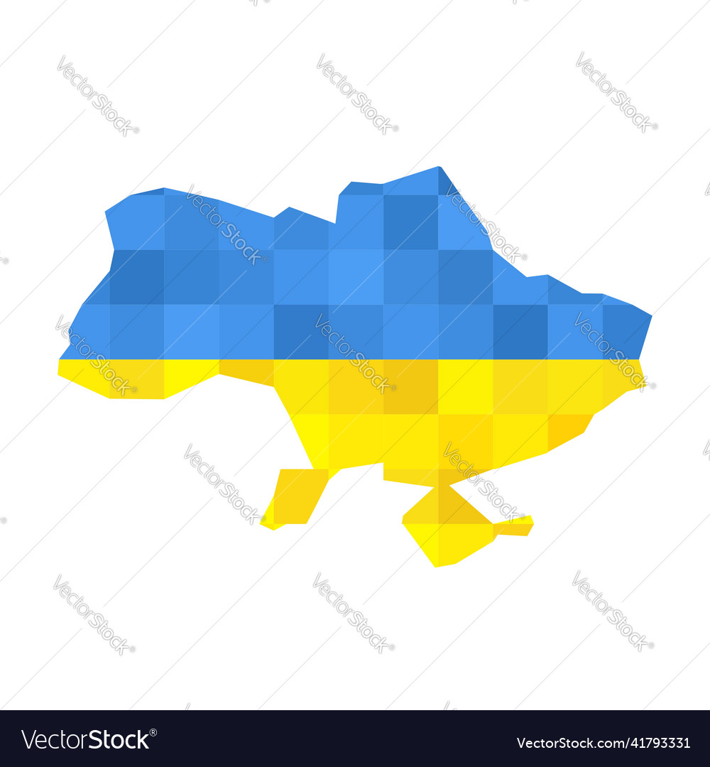 Map Of The Country Of Ukraine Color Royalty Free Vector