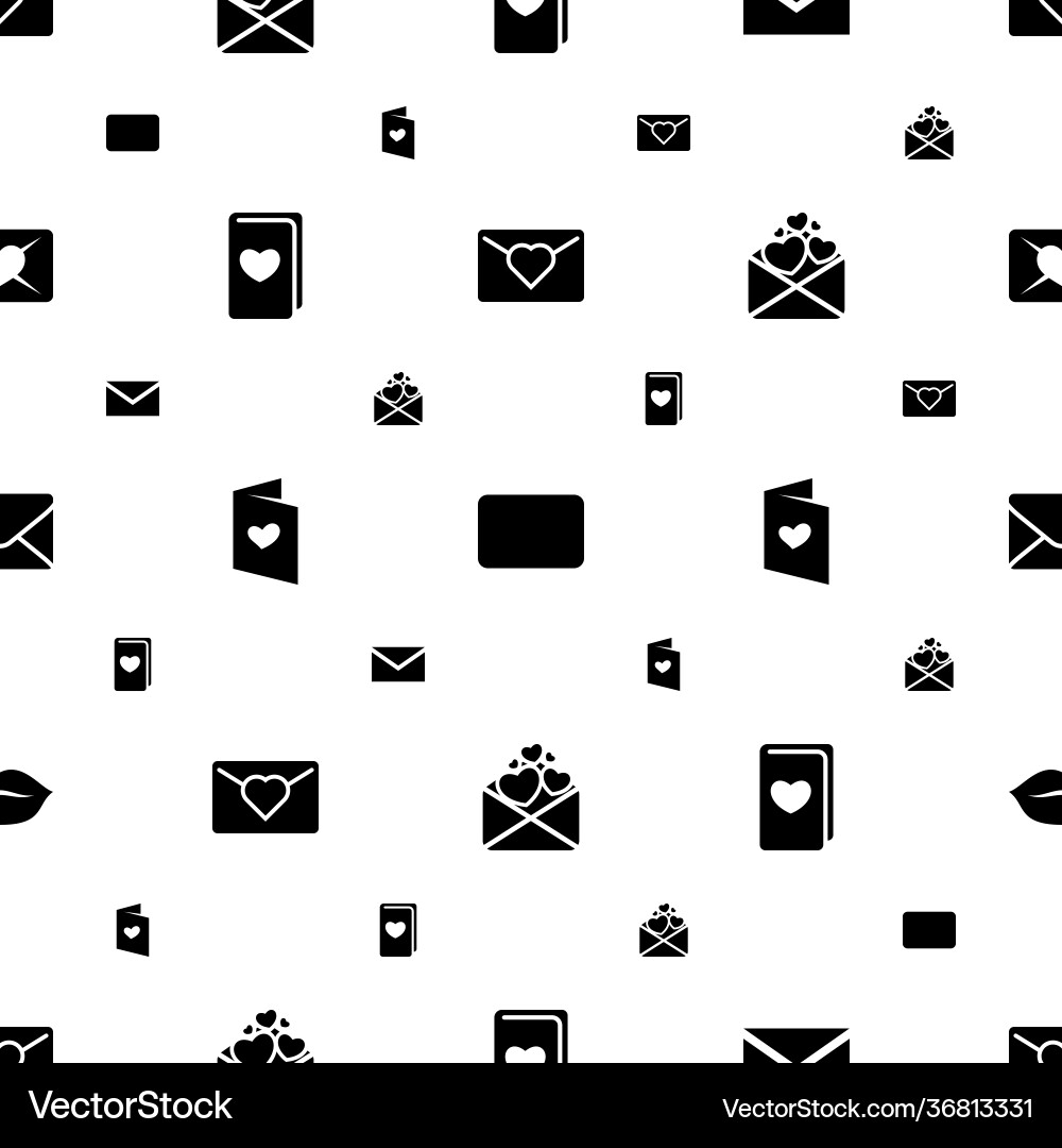 Postal icons pattern seamless white background Vector Image