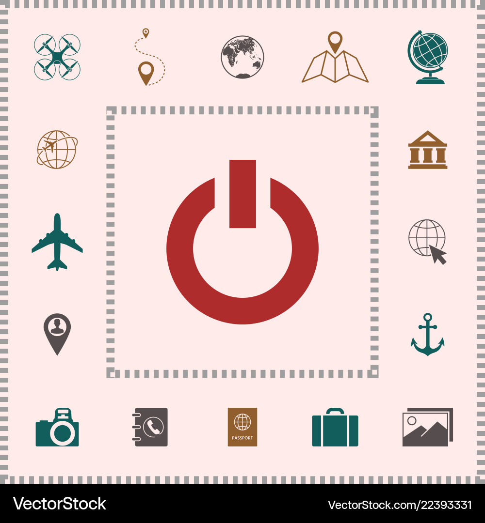 Power button icon elements for your design Vector Image