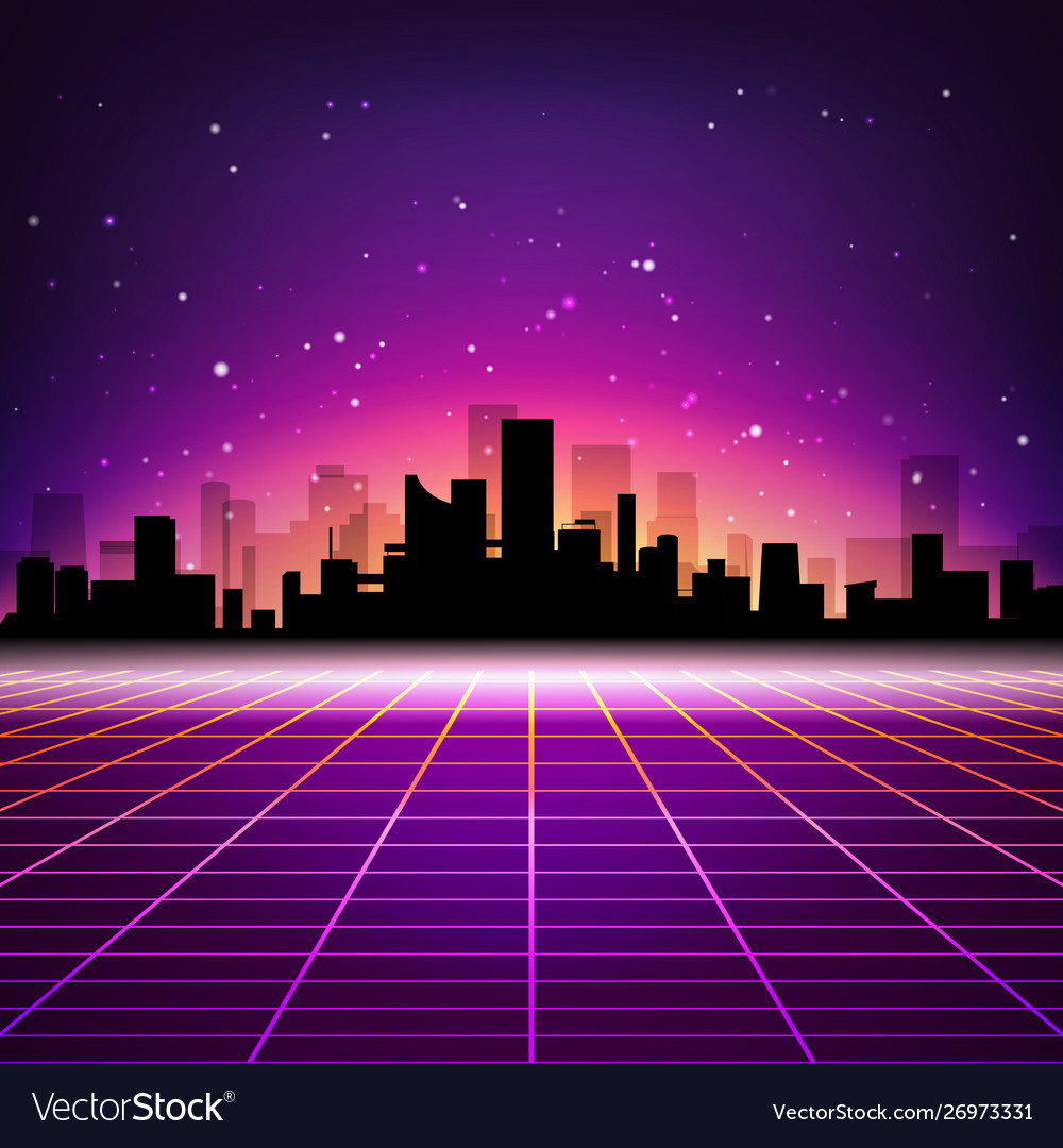 Retro futuristic background