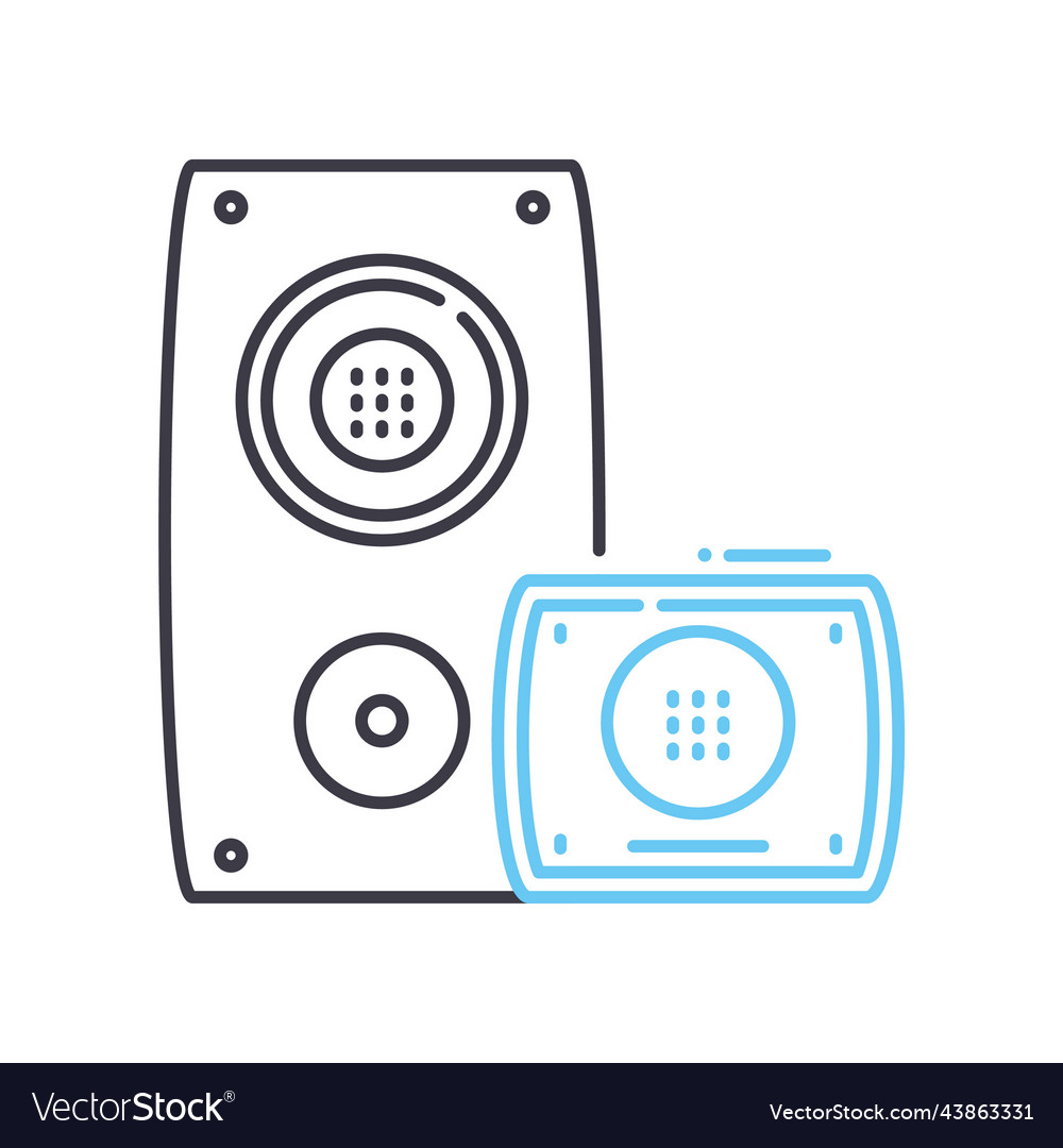 Speaker line icon outline symbol Royalty Free Vector Image