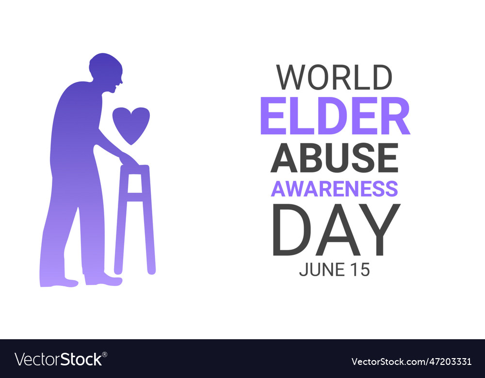 World elder abuse awareness day Royalty Free Vector Image