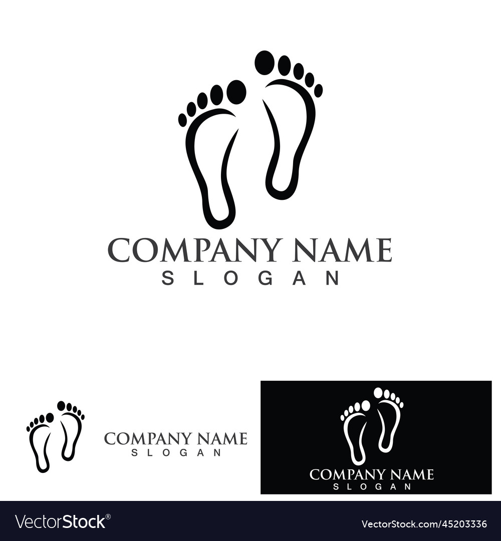 Foot Logo Template Icon Royalty Free Vector Image