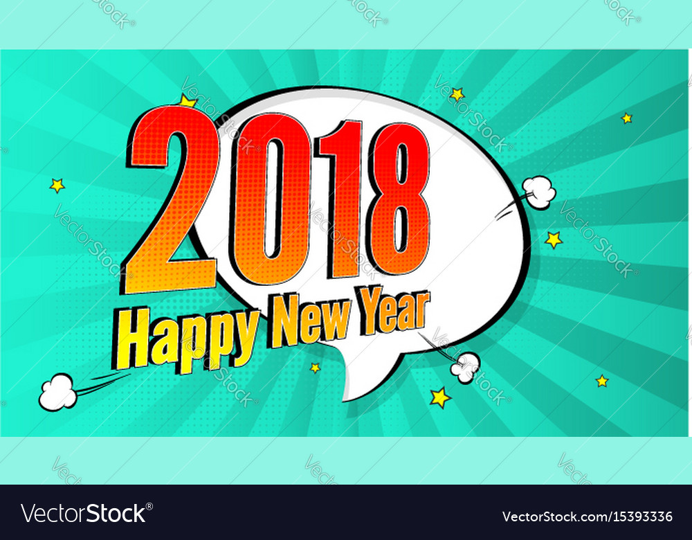 New year pop art splash background explosion Vector Image