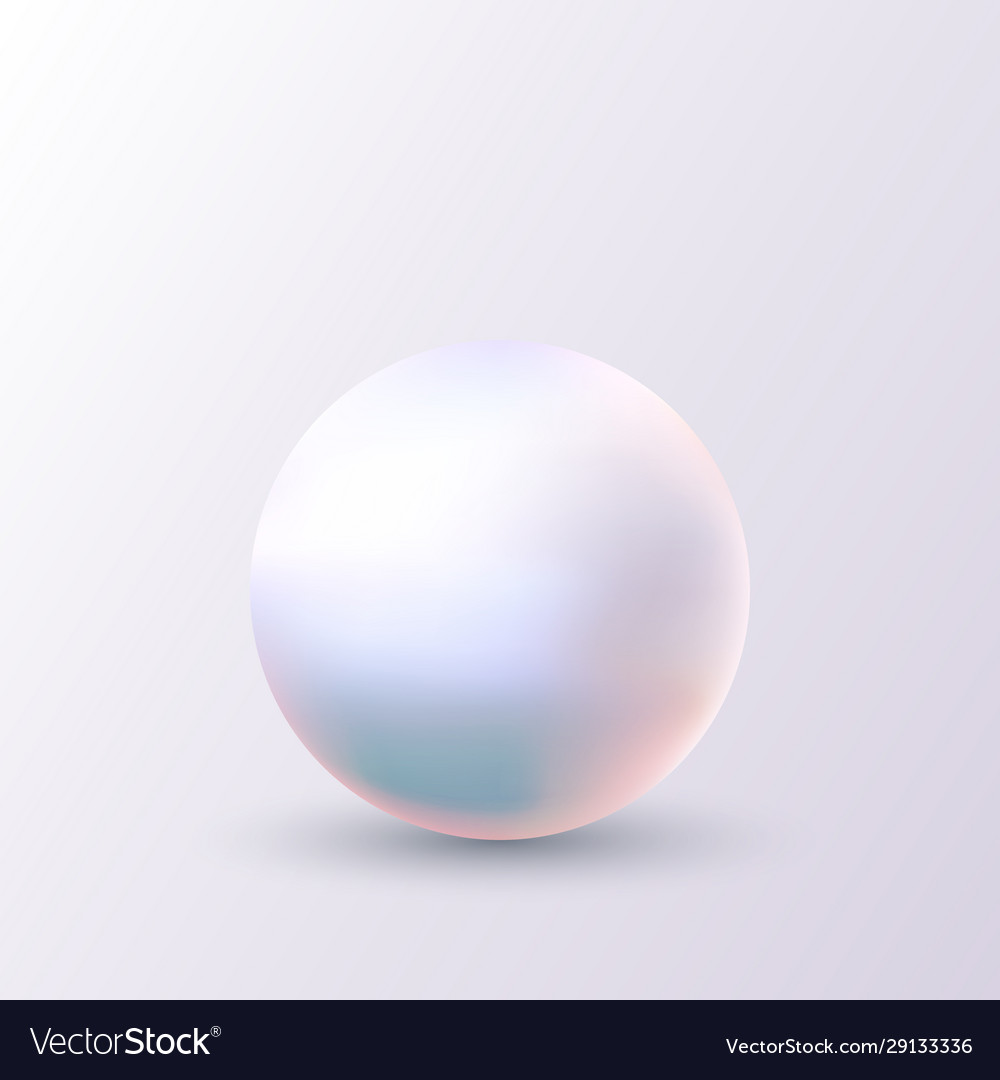 Pearl isolated on white background Royalty Free Vector Image