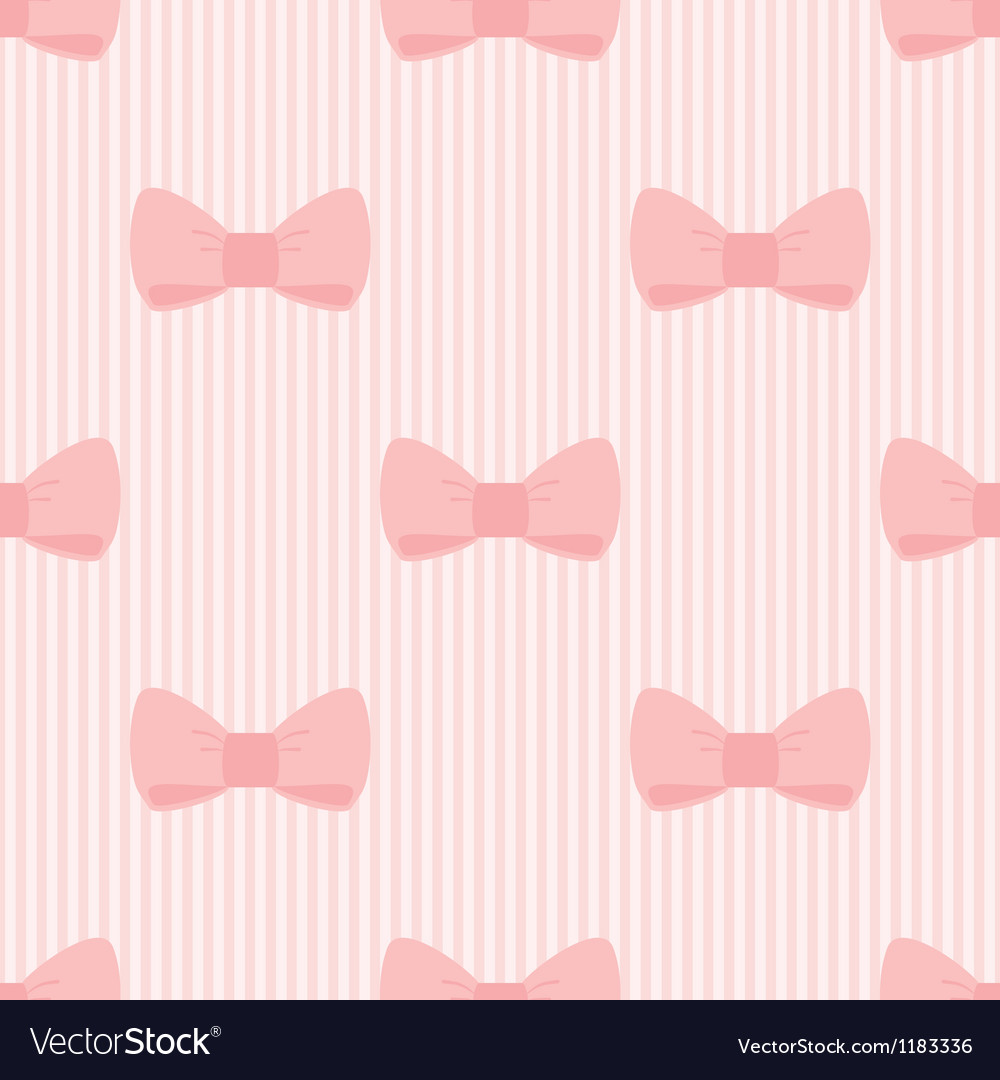 Seamless pattern with bows on pink background Vector Image