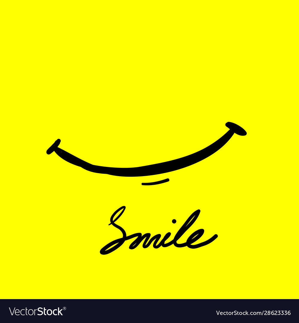 Smile icon doodle design symbol or logo hand vector image Smile icon doodle design symbol or logo hand