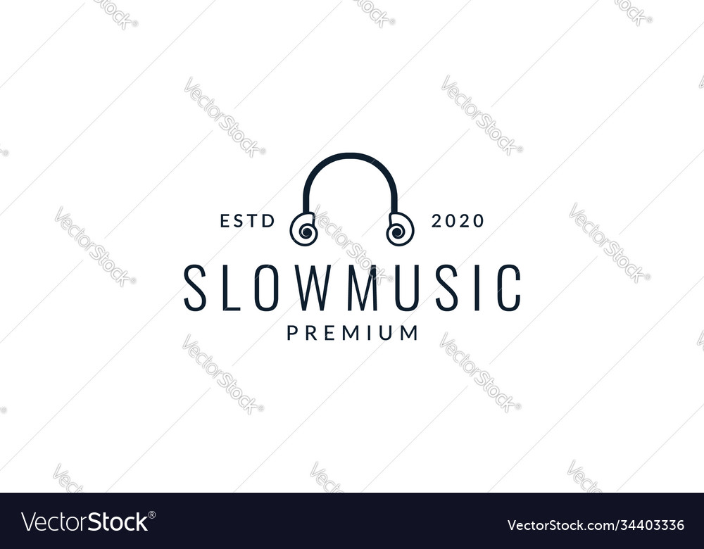 Snail or slug music logo icon design