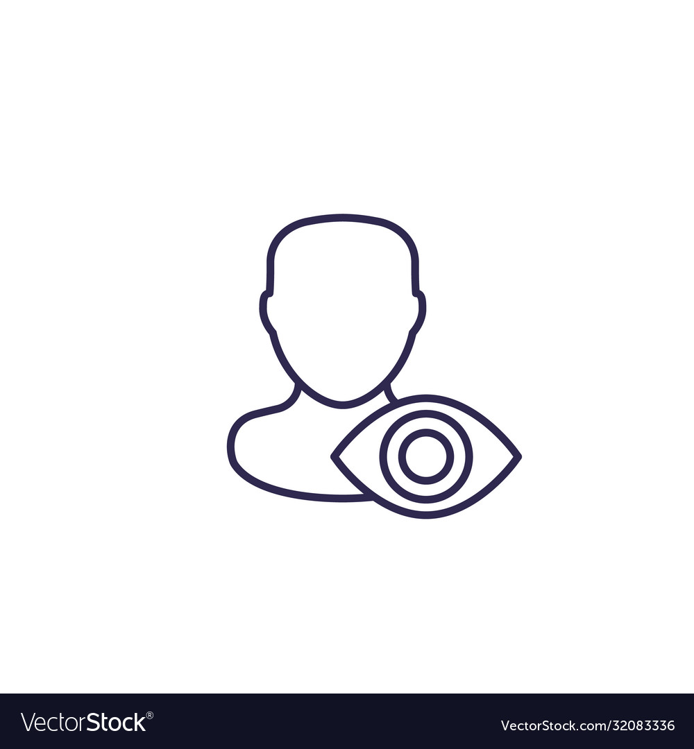 Viewer or spectator line icon