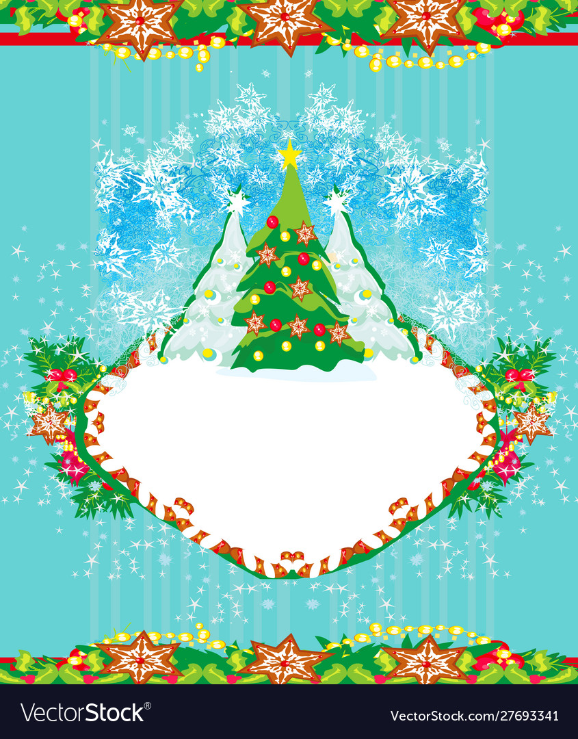 Abstract christmas tree card