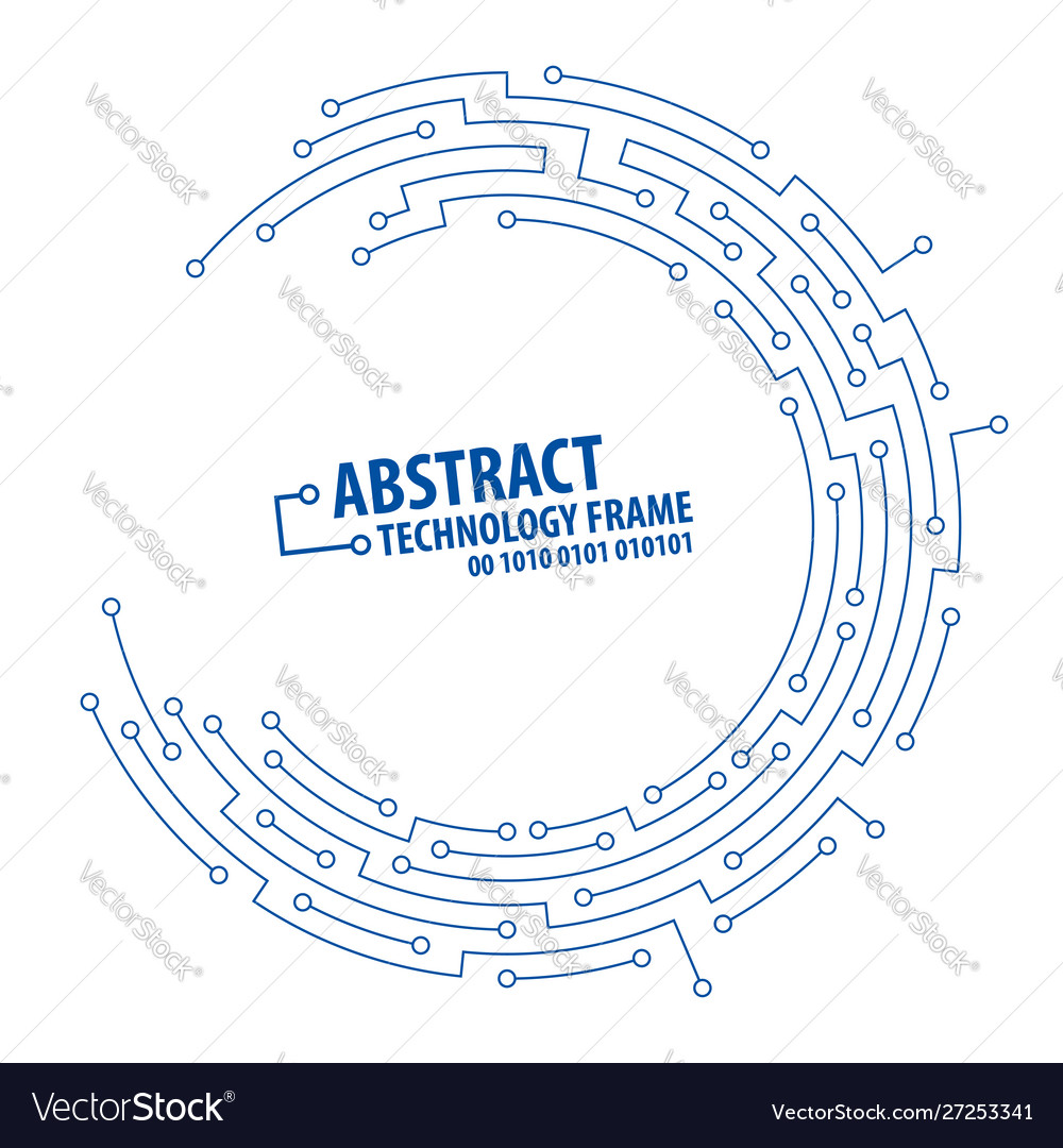 Abstrakte Technologie runder Rahmen