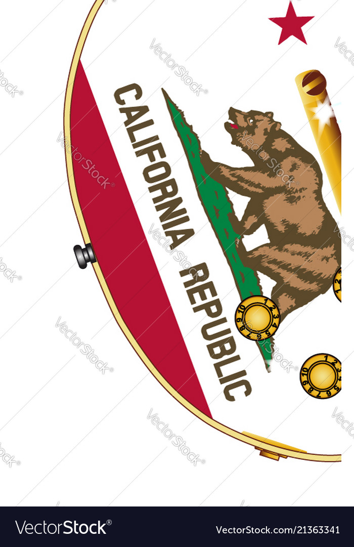 California state flag guitar