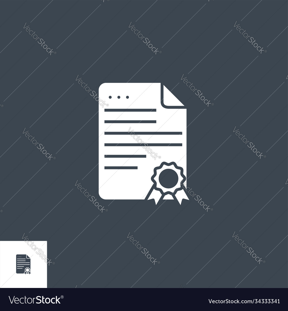 Certificate related glyph icon