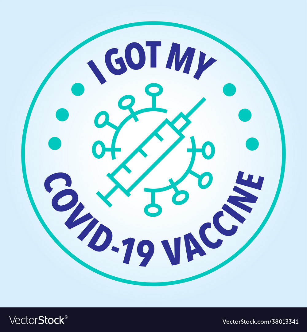 Covid19 19 vaccine icon badge